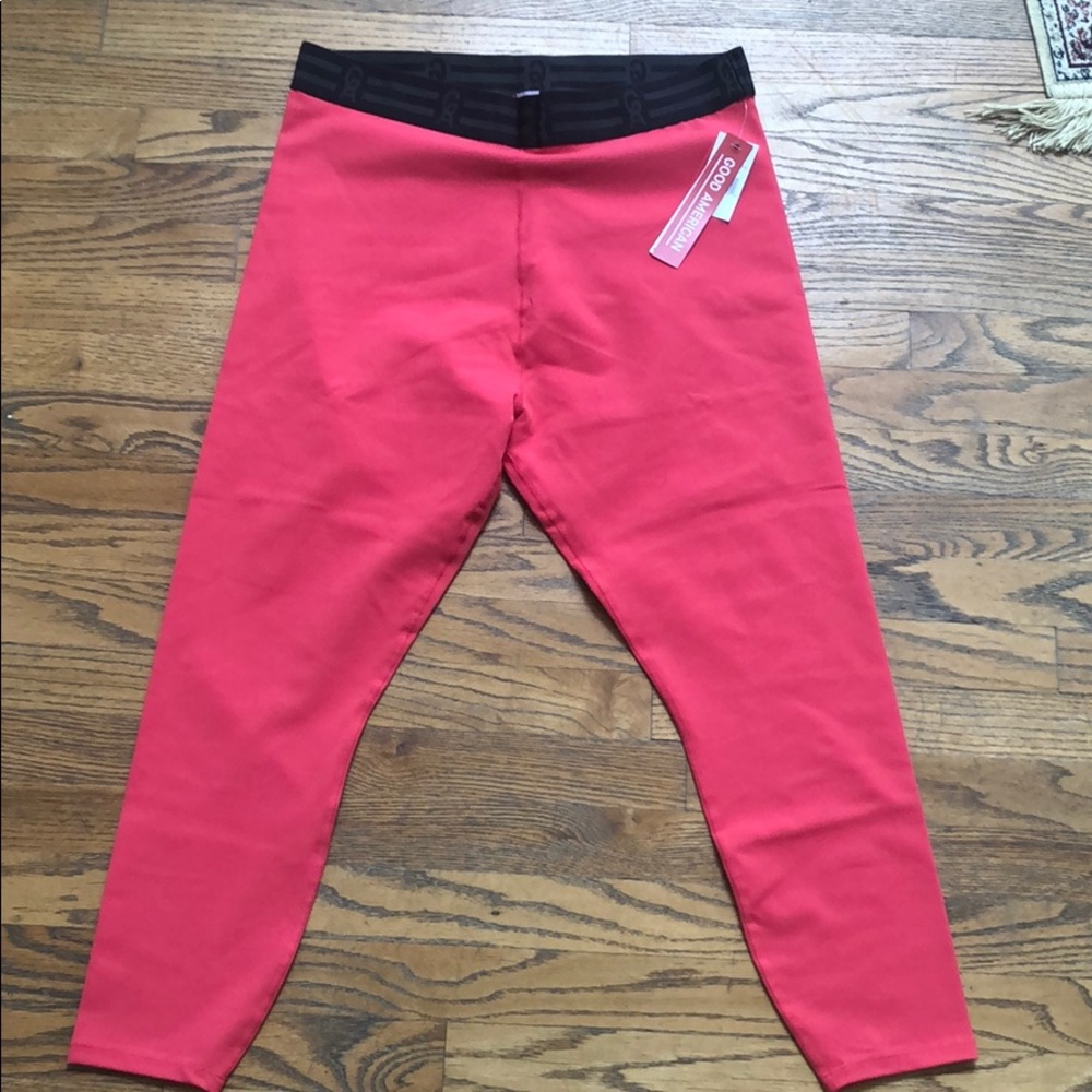 COPY - Good American Coral Colored Athletic Leggi…